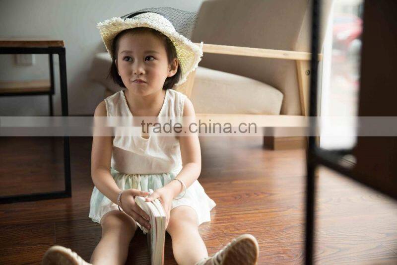 COOL KID ZONE lovely white chiffon children suit girl child garment