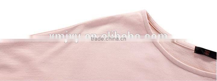 Women sweet pink knitting piece before printing the waist rope bat sleeve dress