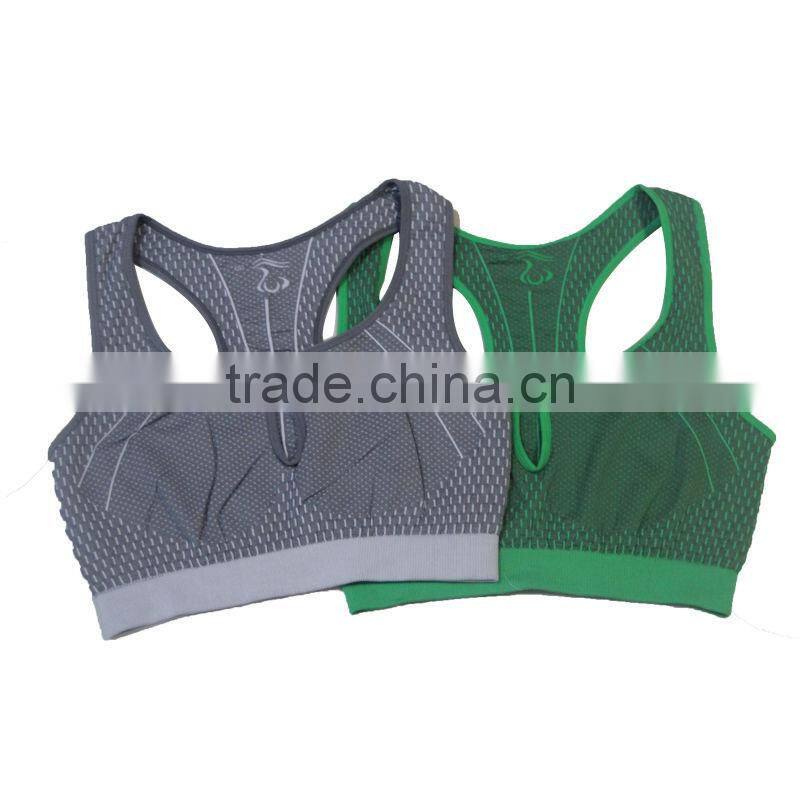 2014 New Style Breathable and Light Seamless Knitting Seamless Women Sport Bra
