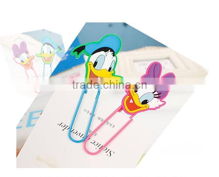 Mickey shape paper clip customizable planner PVC clip