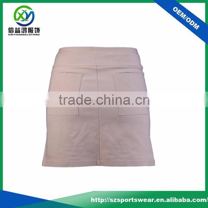 Top Quality Ladies golf wear /tailored fit golf skirt with customized logo