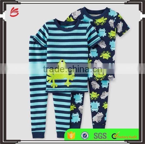 Hot sale custom baby kids pijamas de animales wholesale cute baby cartoon design sleepwear