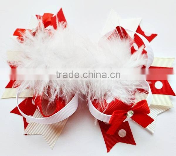 2014 christmas hair bow for kids, baby christmas hair bows