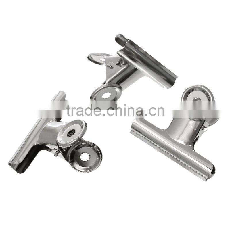 Wholesale Cheap Silver Tone Stainless Steel Bulldog Clip For Office Use