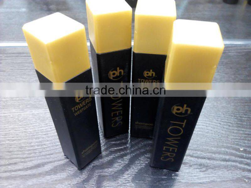 Hotel cosmetic bottle square type plastic bottle