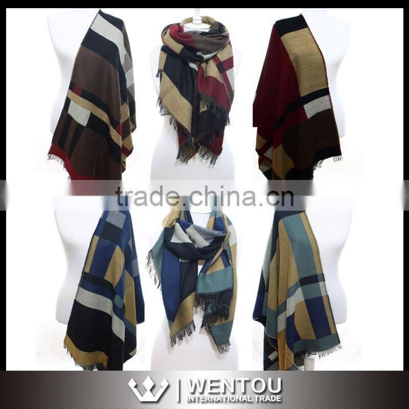 New Fashion Warm Soft Plaid Blanket Scarf