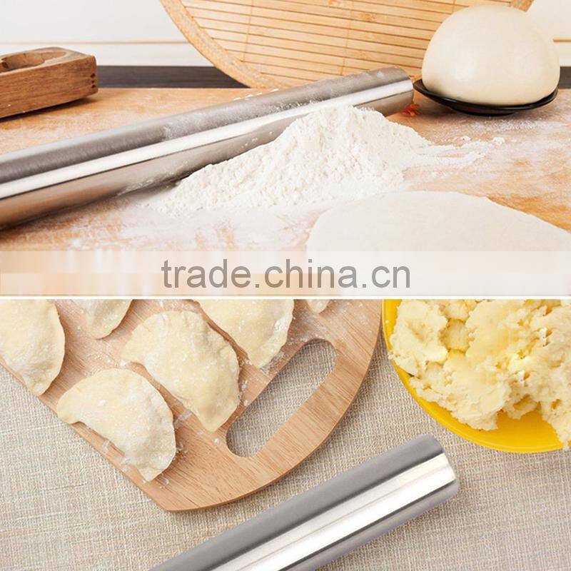 New design food grade french stainless steel rolling pin for bakery, pizza