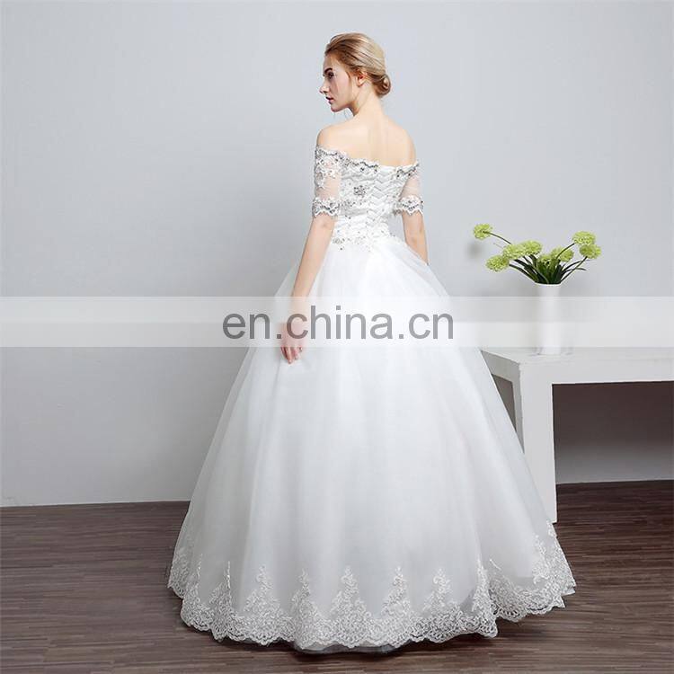 HS1605 Real Picture 2017 New Style Court Train Wedding Dress Bridal Gown