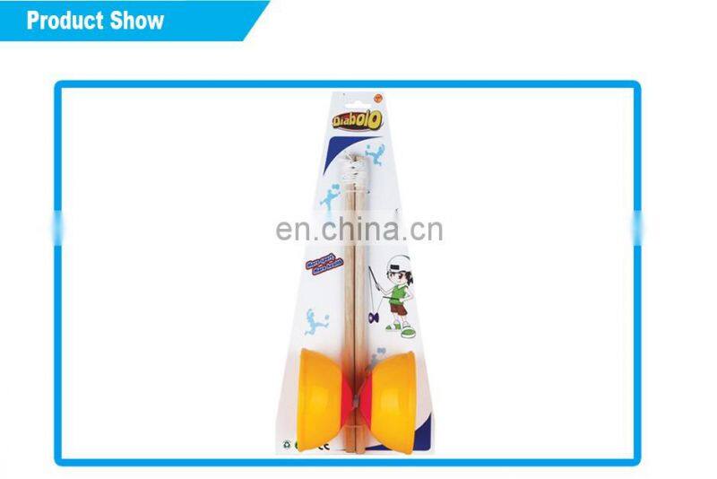 Hot sale outdoor sport toy 12cm wooden diabolo toy
