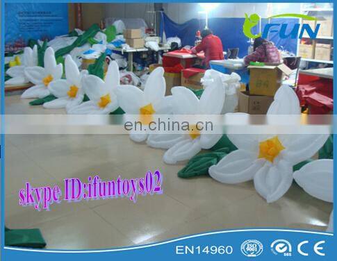 2016 hot sale inflatable rose flower chain/Inflatable wedding stage rose flower/indian wedding stages inflatable rose chain