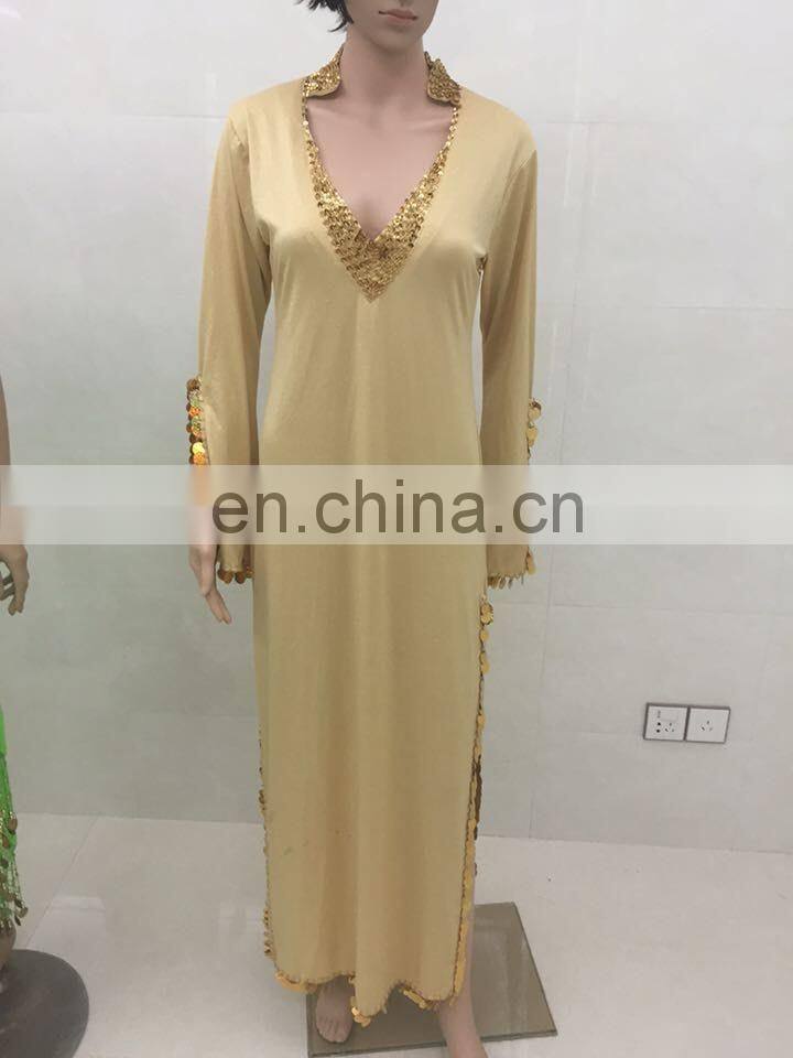 Glittery long Islamic dubai arabic saidi muslim gown robe dress clothing GT-1064