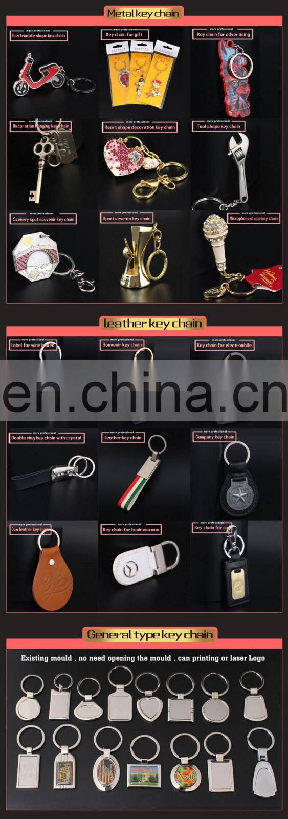 character souvenir keychain metal leather keychain