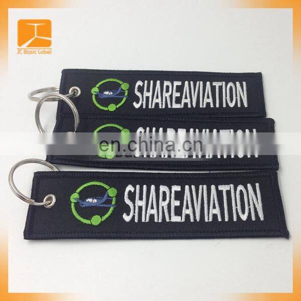 custom logo embroidered key chains