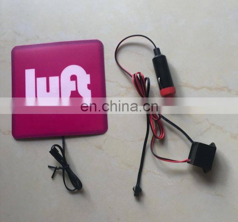 2017 new EL Backlight panel, uber light panel car sticker with 12V inverter for cigarette port