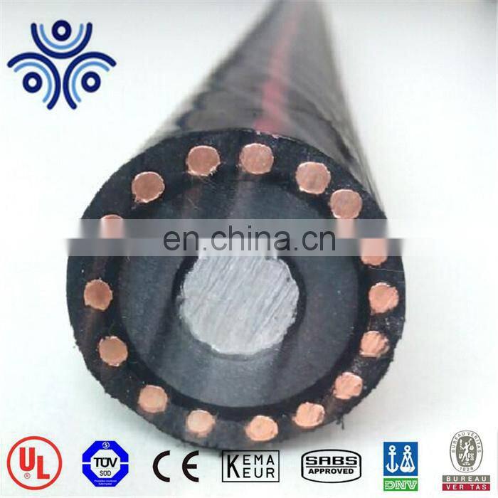 UL1072 single core 2/0awg xlpe insulated aluminum conductor 15kv cable
