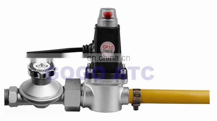 DN15 manual reset 1/2" / hose to hose / Aluminum alloy gas emergency shut off solenoid valves home Gas Leak Detector alarm DC9V