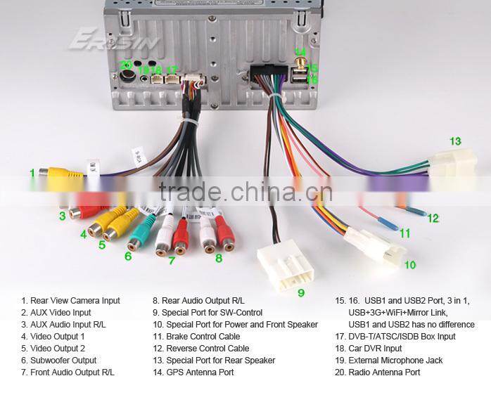 Erisin ES7603M 7" Car Audio DVD GPS Navigation System for Vitz Hilux