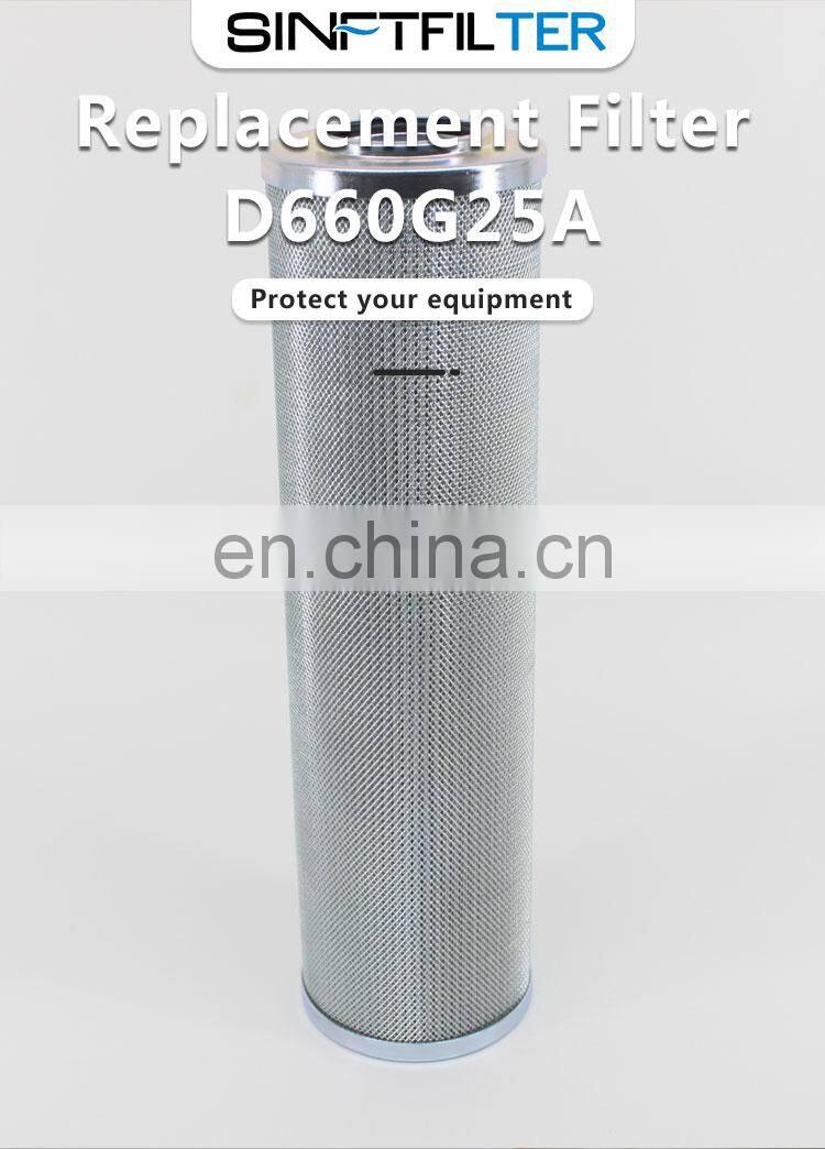 High performance replacement element filter cartridge D660G25A