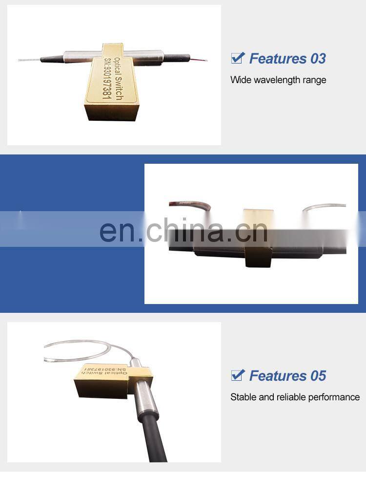 Latching and non-latching 1x2 optical fiber switch