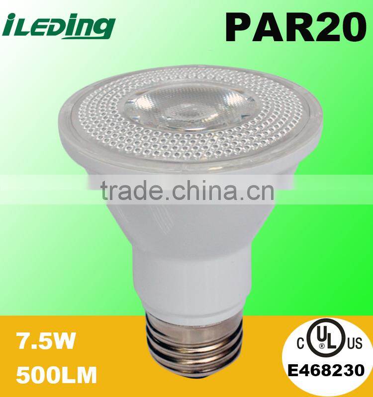 CRI90 UL ETL Dimmable 7.5W 500lm 120V LED PAR20
