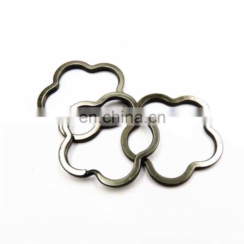 Custom Strong Durable Light Beautiful Star Shape Silver Key Chain Key Ring For Gift