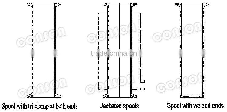 Stainless steel Tri clamp sanitary spool