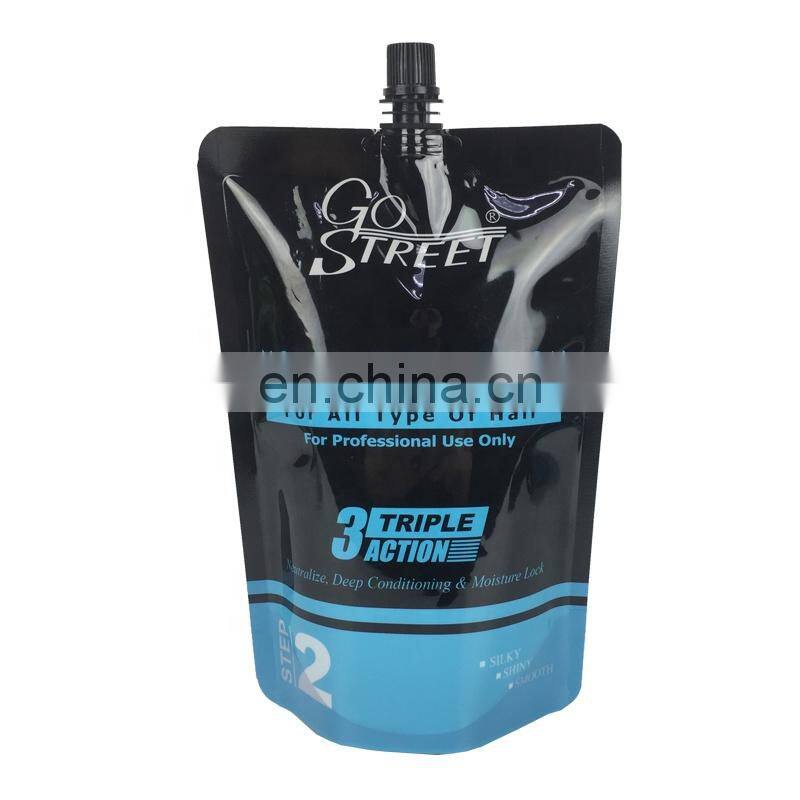customized printed spout cap plastic aluminum foil matte black bag packaging stand up pouch for juice
