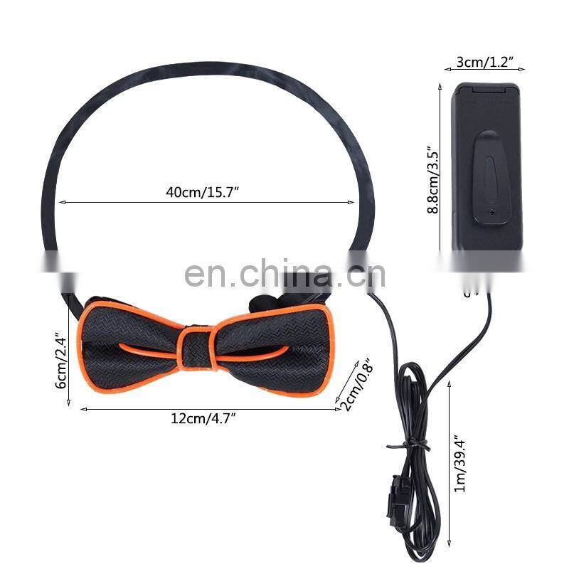 Led Light Up Bow Tie Neon Necktie Masquerade Party Luminous Bow Tie Glow In The Dark Birthday Wedding Cosplay Costume Supplies