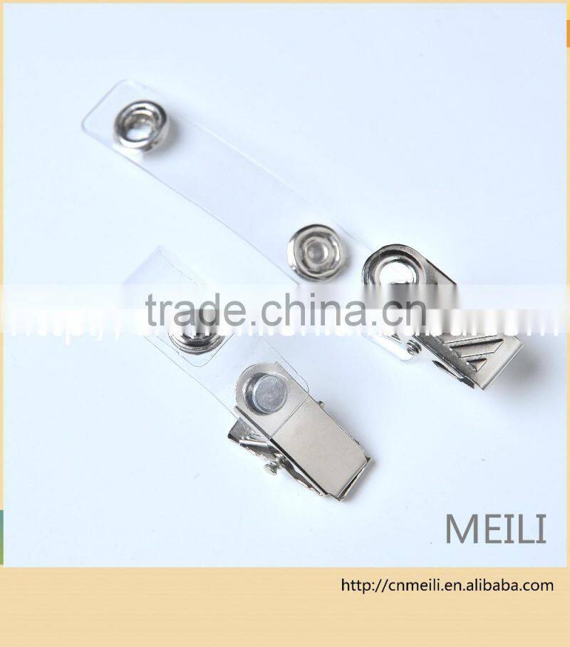 retractable badge and badge id metal card holder clips