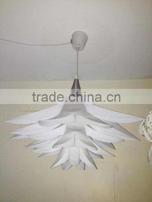 new design hot sale fashion pp material petal flower shape lamp pendant light