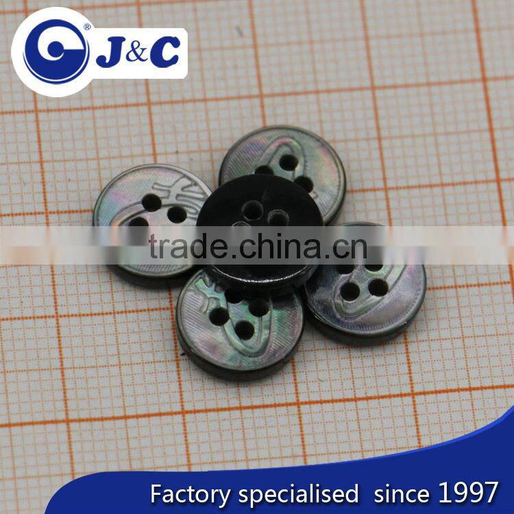 laser black mother of pearl sea shell button