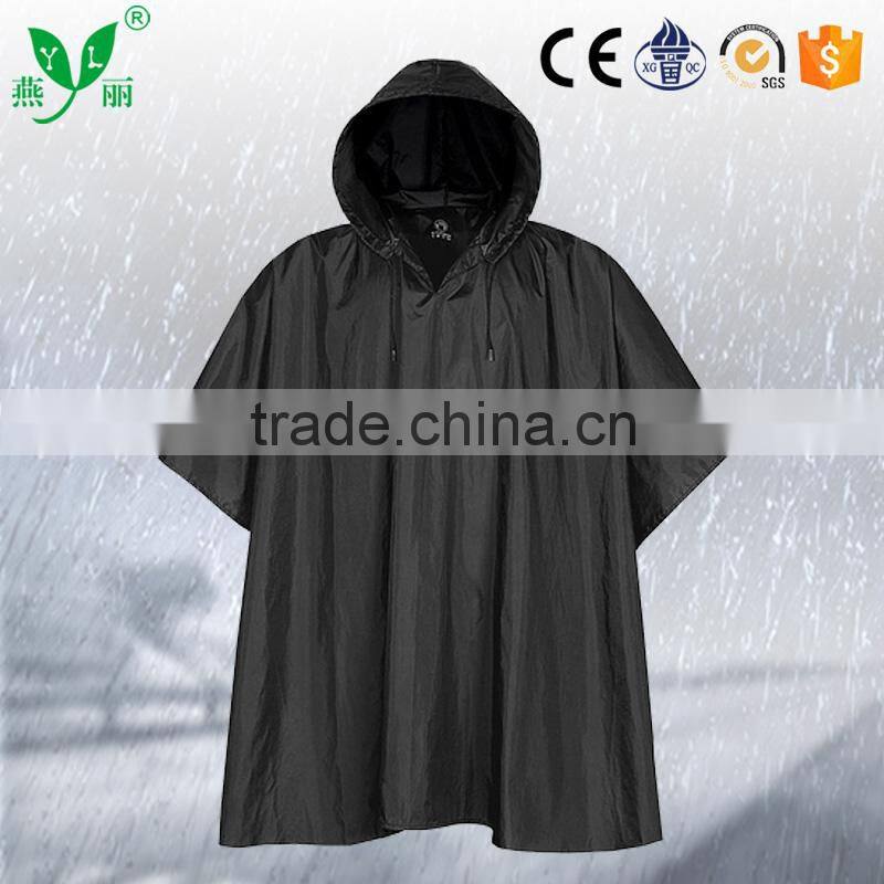 YANLI 100%waterproof,multicolor pvc poncho raincoat/rain poncho for adult