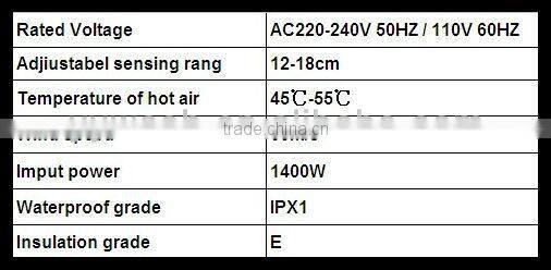 Low carbon content environmentally metal environmental hand dryer