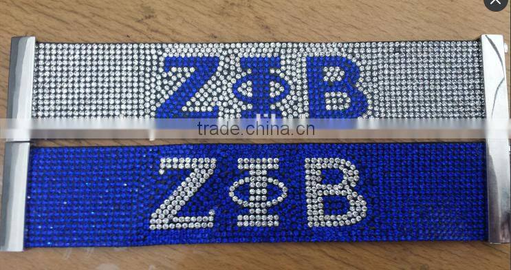 AKA crystal pink green heart girls gift Alpha Sorority Charm Bracelet alpha kap alpha rhinestone bracelet Jewelry