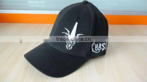 high quality printed green 6 panel fitted baseball hat