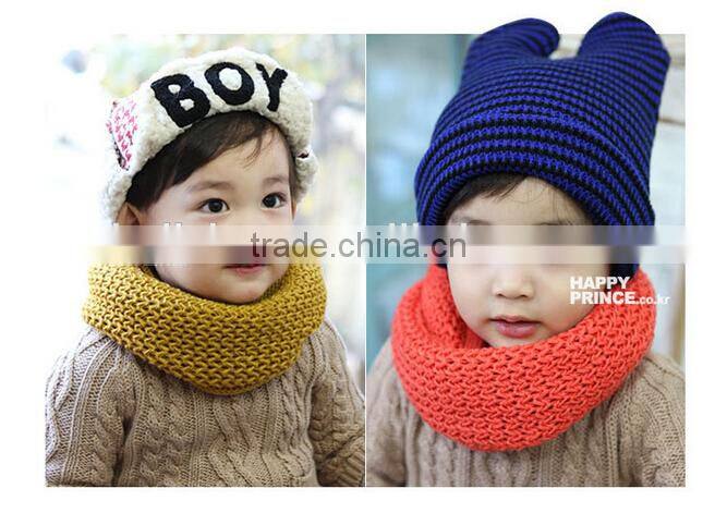 Fashion Candy Color Winter Knitted Kids Scarf