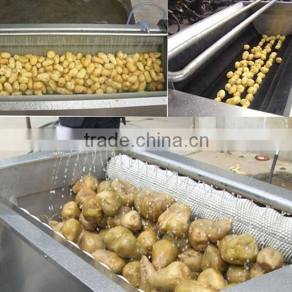 500Kg Per Hour Electric Potato Peeler For Potato Processing Machine