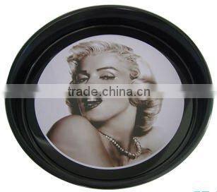 Round Metal Tin Tray