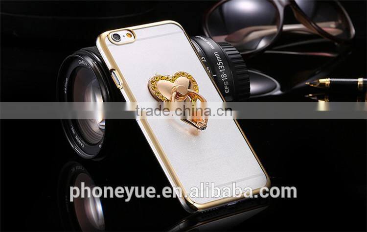Luxury Finger Ring Phone Holer Plating Clear Phone Case For iphone6/6 Plus