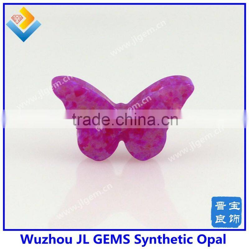 Synthetic opal jewelry pink op61 butterfly pendant for making necklace and bracelet