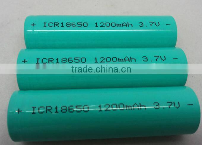 FAMOUS BRAND 1200MAH 18650 BATTERY MANUFACTURE IN SZ