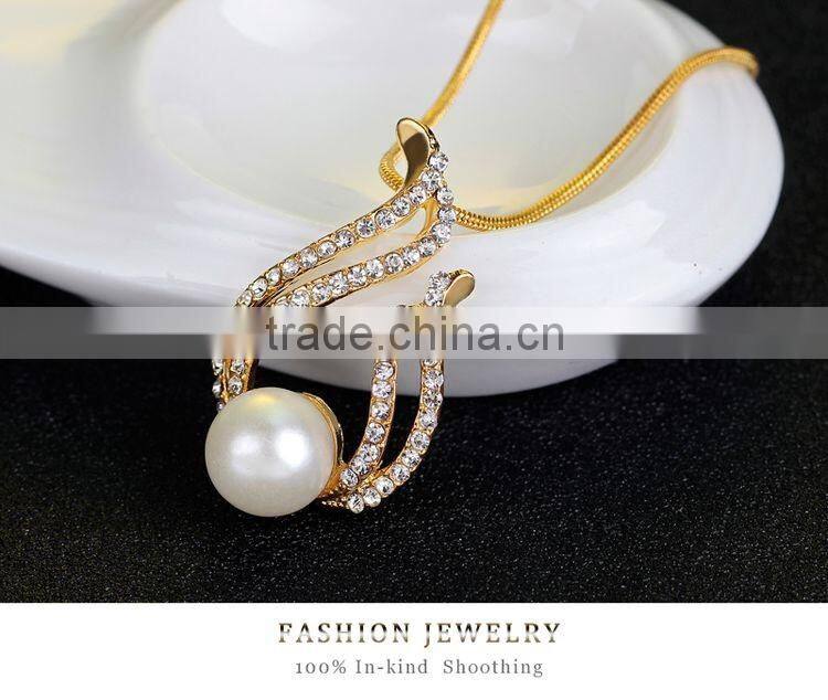 Luxury Brand Imitation Pearl Necklace Earrings Wedding Jewelry Sets Vintage Fashion Crystal Bridal Jewellery Set for Women Gift