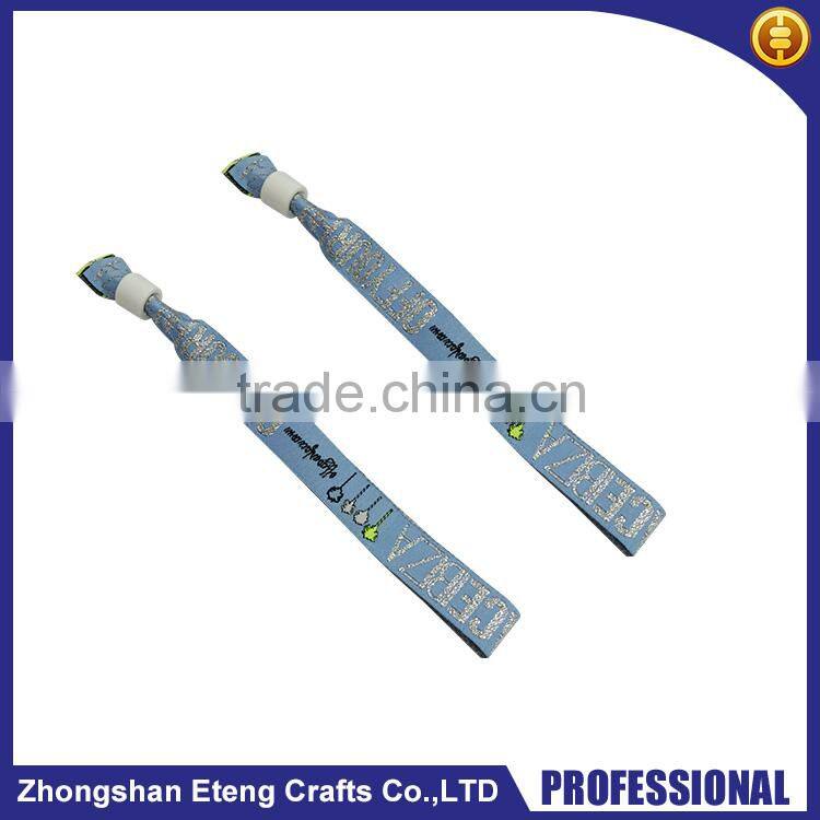 Largest used customized festival woven wristband for events,event wristband