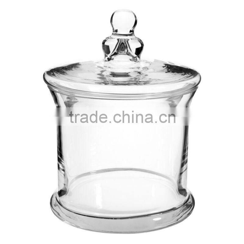 Anna candy jar, glass storage jar, glass biscuit box