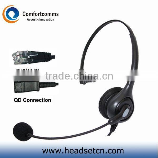 Noise canceling Call center telephone headset RJ11