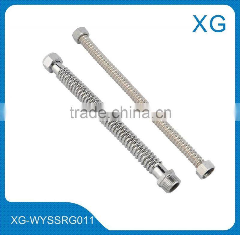 high pressure stainless steel flexible braided hose/Steel wire knitted brass gas hose/steel plumbing basin sink inlet hose