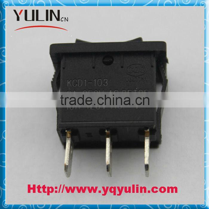 PA66 KCD1-103 3Pin 250Vac 20A ON OFF ON rocker switch
