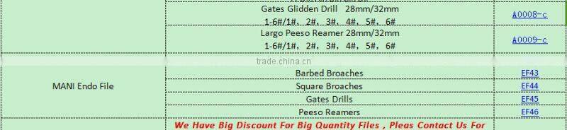 Supply all kinds of Dental H-files