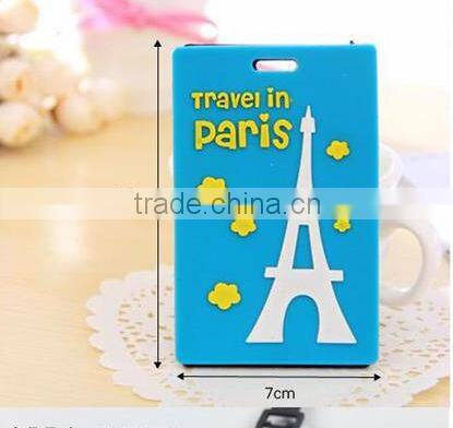 2016 new style PVC luggage tag good for travel promotional gifts