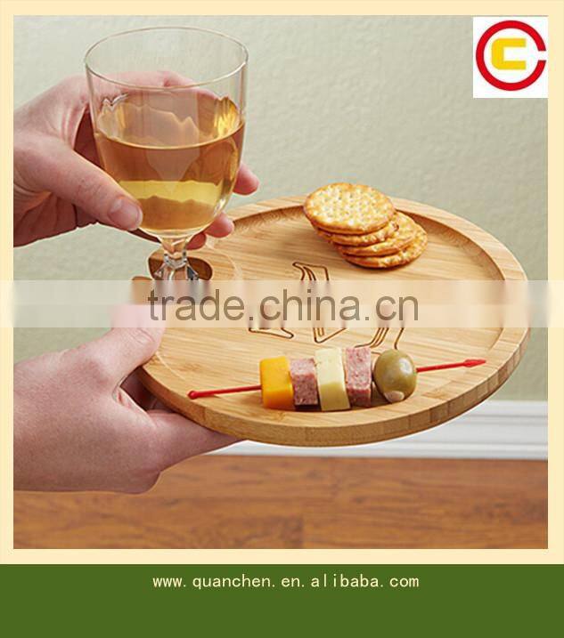 Monogram Elegance Bamboo Mingling Plate